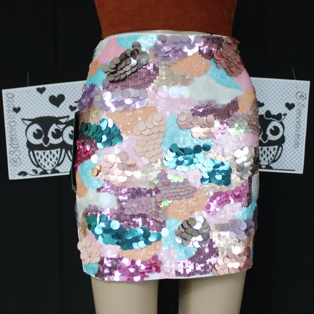 Bebe Embellished Mini Skirt